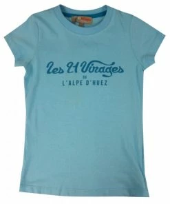ALPE D'HUEZ T-shirt Femme 21 Virages Bleu Turquoise